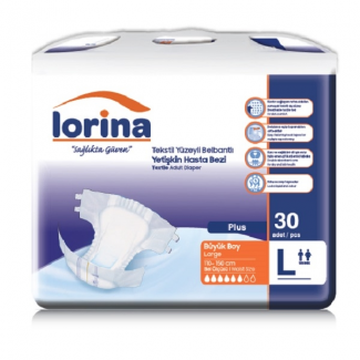 Lorina Absorbent Waistband Diapers Large 30 Pack RRP 13.99 CLEARANCE XL 11.99